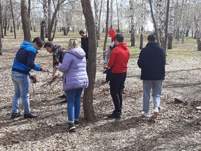 Уборка в Парке Победы