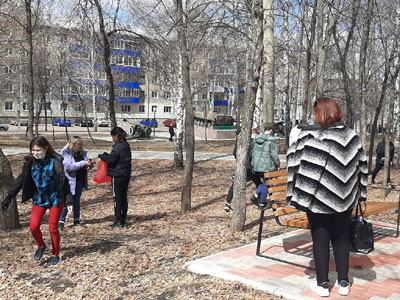 Уборка в Парке Победы