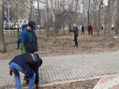 Уборка в Парке Победы