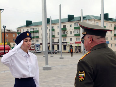 Первый этап городского патриотического смотра-конкурса Равнение на знамена