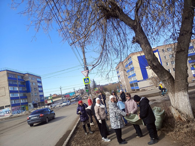Сегодня в нашем колледже прошел субботник