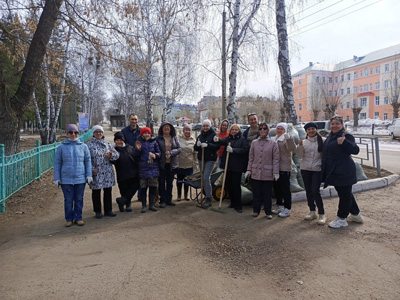 Сегодня в нашем колледже прошел субботник