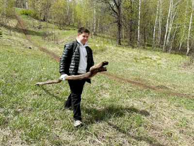 Уборка на Тропе здоровья