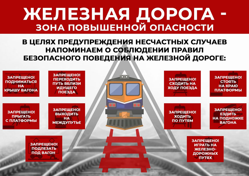 Железная дорога зона повышенной опасности