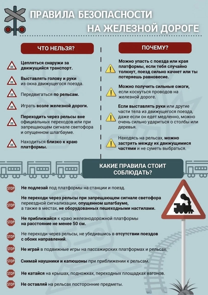 Железная дорога — не место для игр!